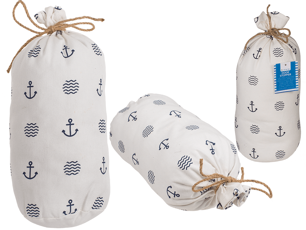 White colored farbic door stopper,