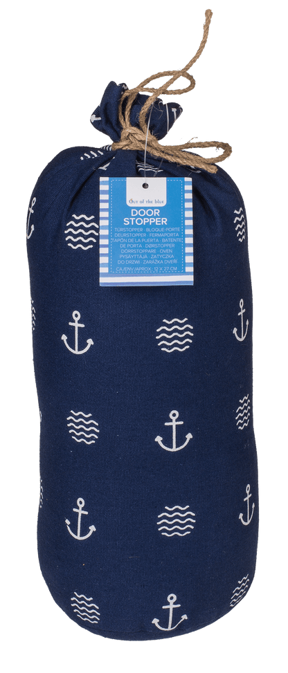 Blue colored door stopper,