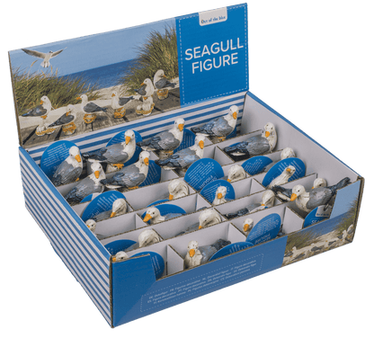 Polyresin decorative figure, Seagull on bollard,