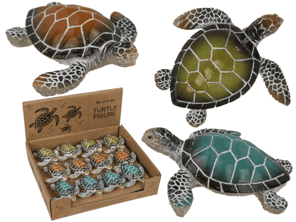 Polyresin decorative figurine, turtle, 8 x 2.5 cm,