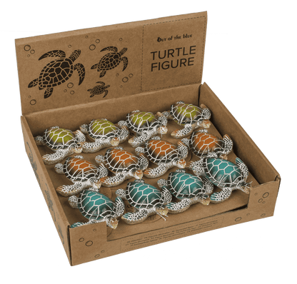 Polyresin decorative figurine, turtle, 8 x 2.5 cm,