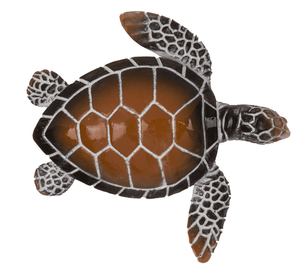 Polyresin decorative figurine, turtle, 8 x 2.5 cm,