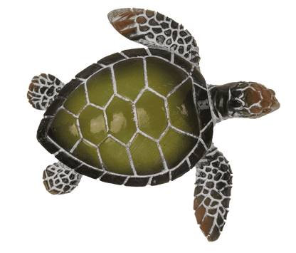 Polyresin decorative figurine, turtle, 8 x 2.5 cm,
