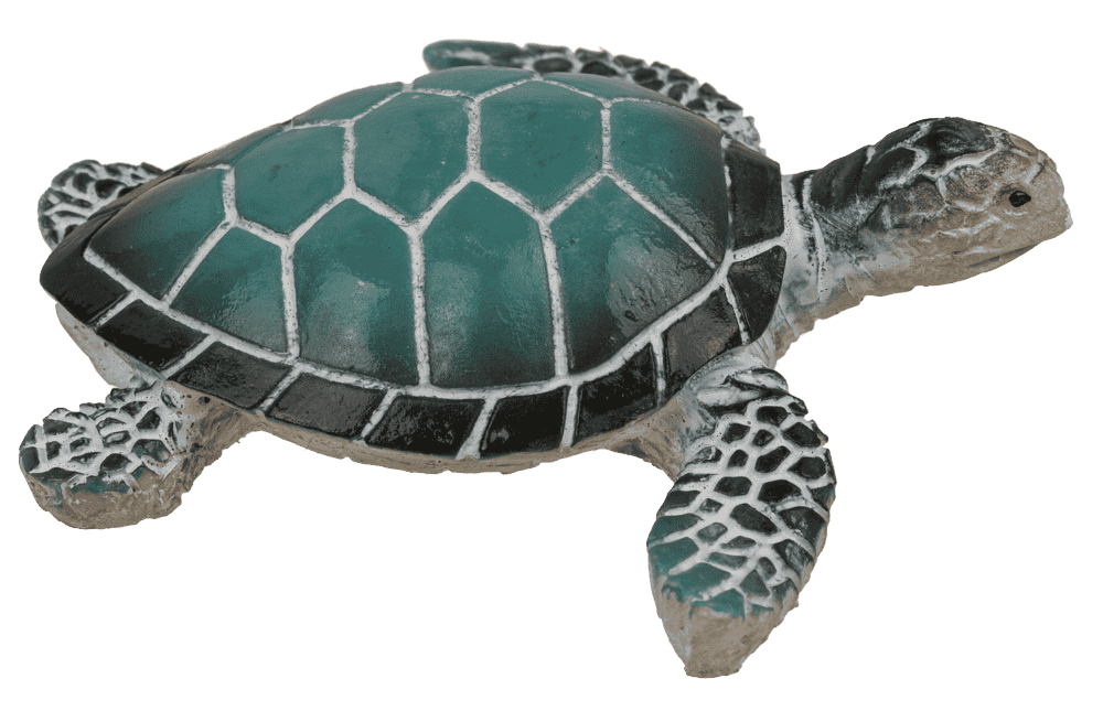 Polyresin decorative figurine, turtle, 8 x 2.5 cm,