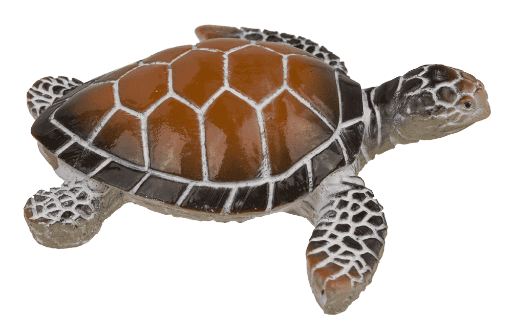 Polyresin decorative figurine, turtle, 8 x 2.5 cm,