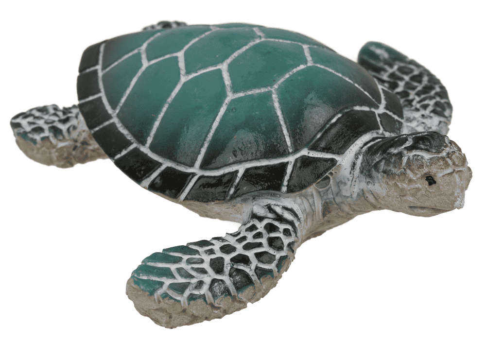 Polyresin decorative figurine, turtle, 8 x 2.5 cm,