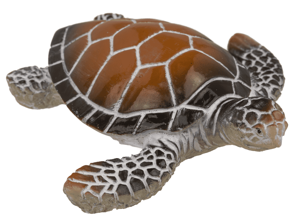 Polyresin decorative figurine, turtle, 8 x 2.5 cm,