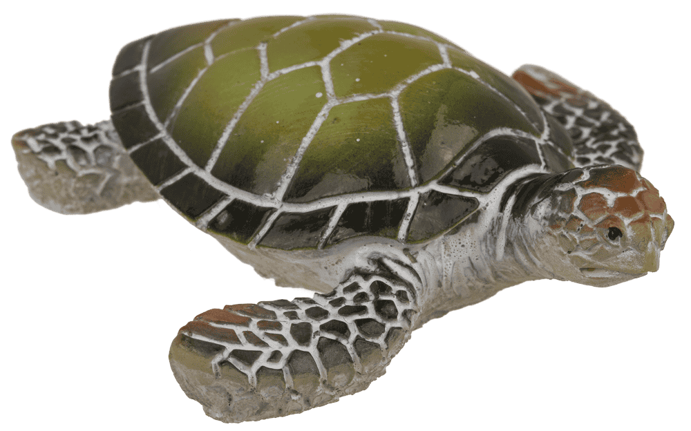 Polyresin decorative figurine, turtle, 8 x 2.5 cm,