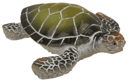 Polyresin decorative figurine, turtle, 8 x 2.5 cm,