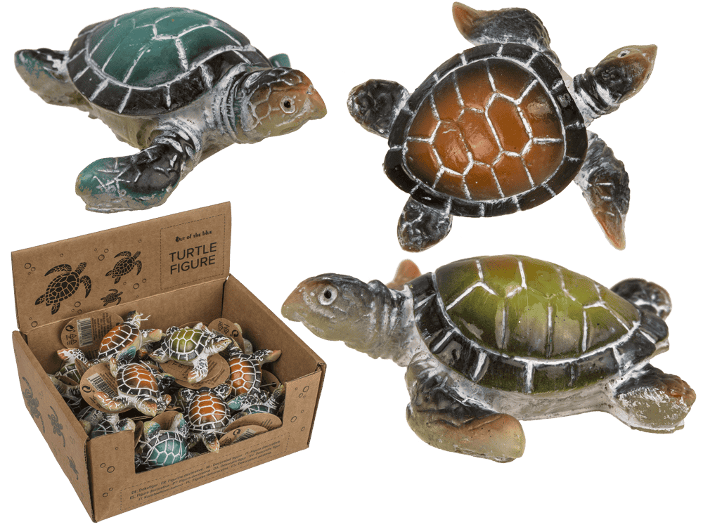 Polyresin decorative figurine, turtle, 5 x 2 cm,