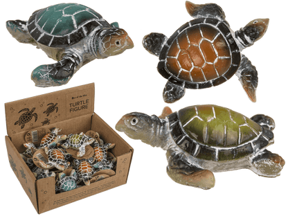 Polyresin decorative figurine, turtle, 5 x 2 cm,