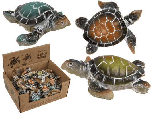 Polyresin decorative figurine, turtle, 5 x 2 cm,