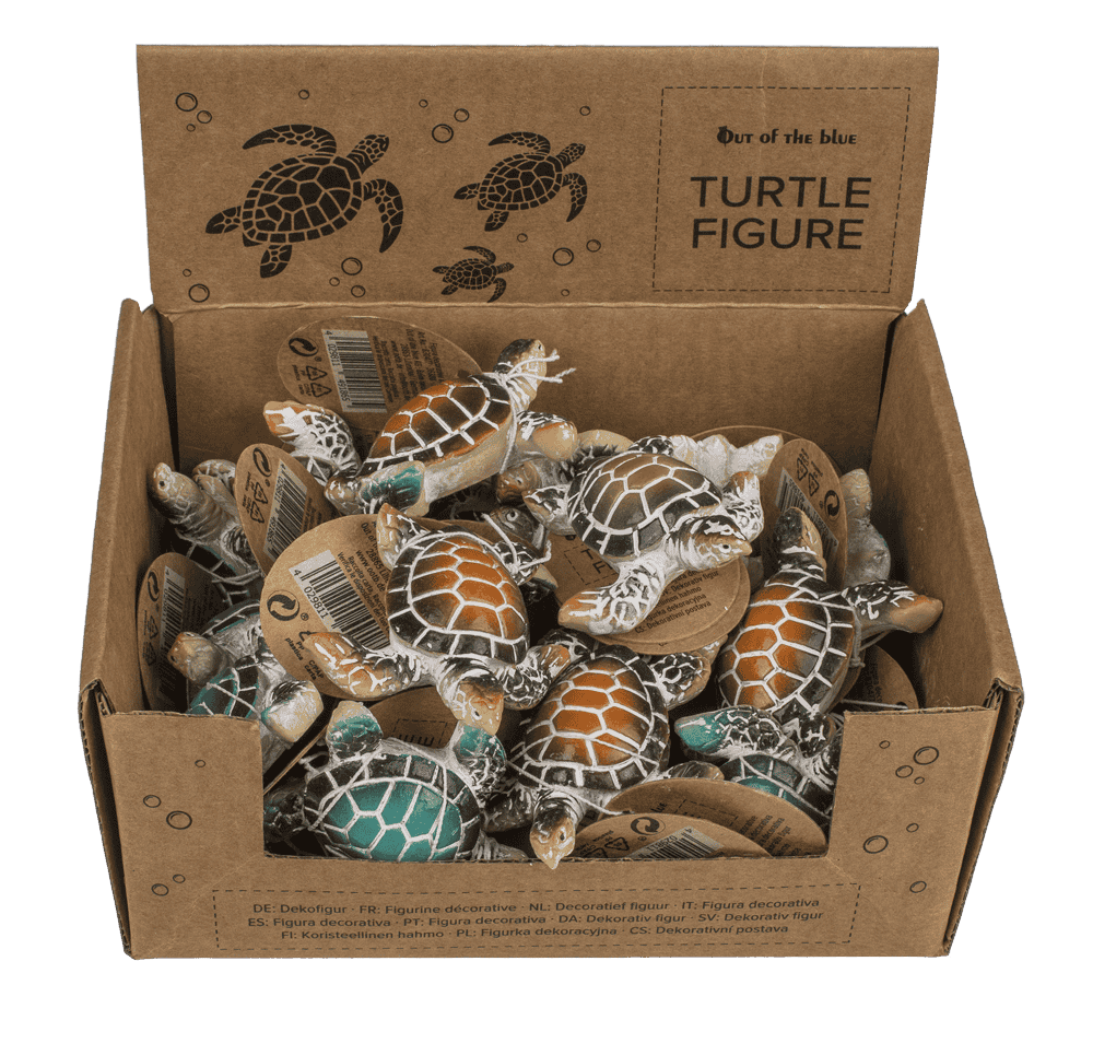 Polyresin decorative figurine, turtle, 5 x 2 cm,