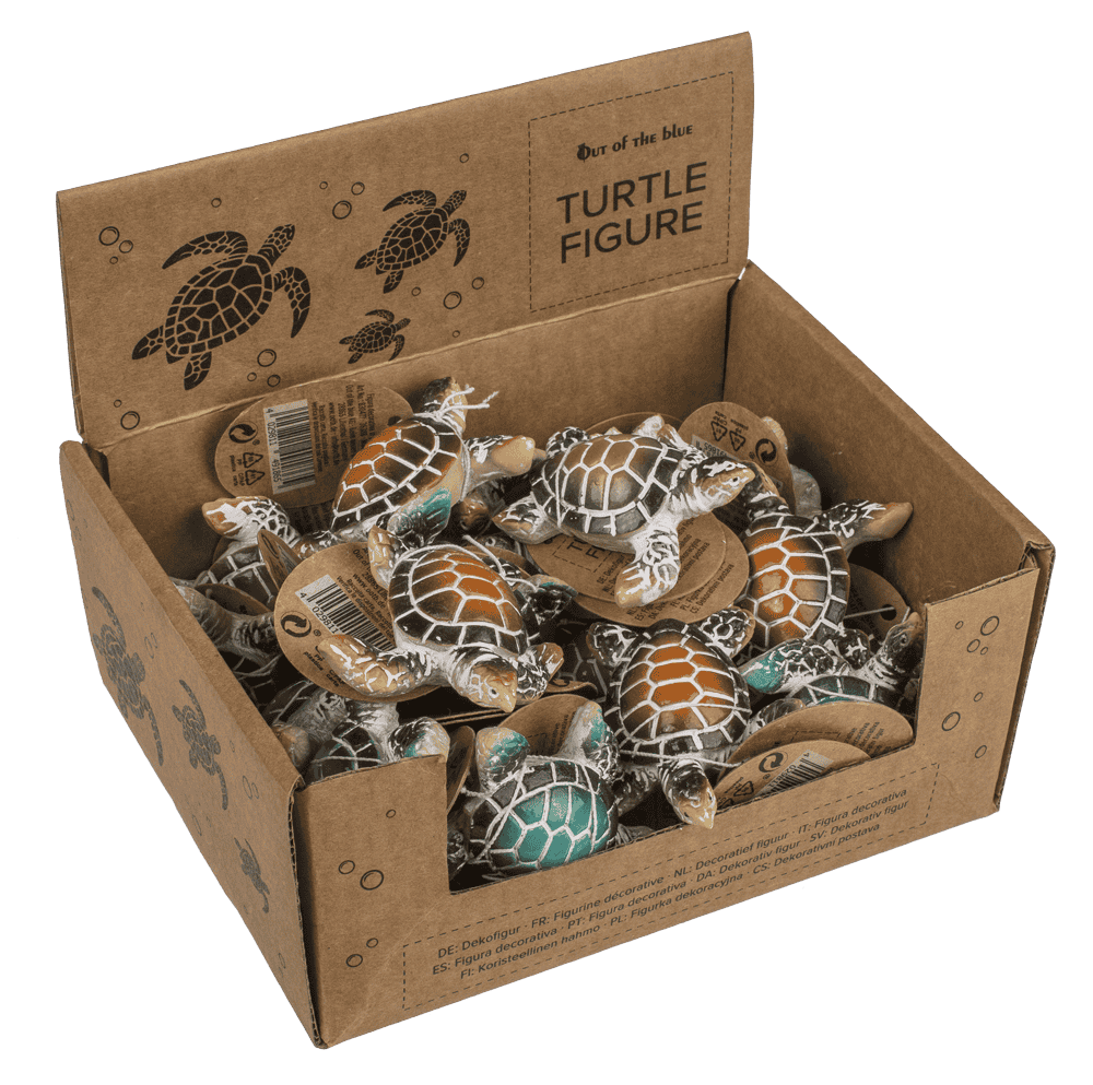 Polyresin decorative figurine, turtle, 5 x 2 cm,