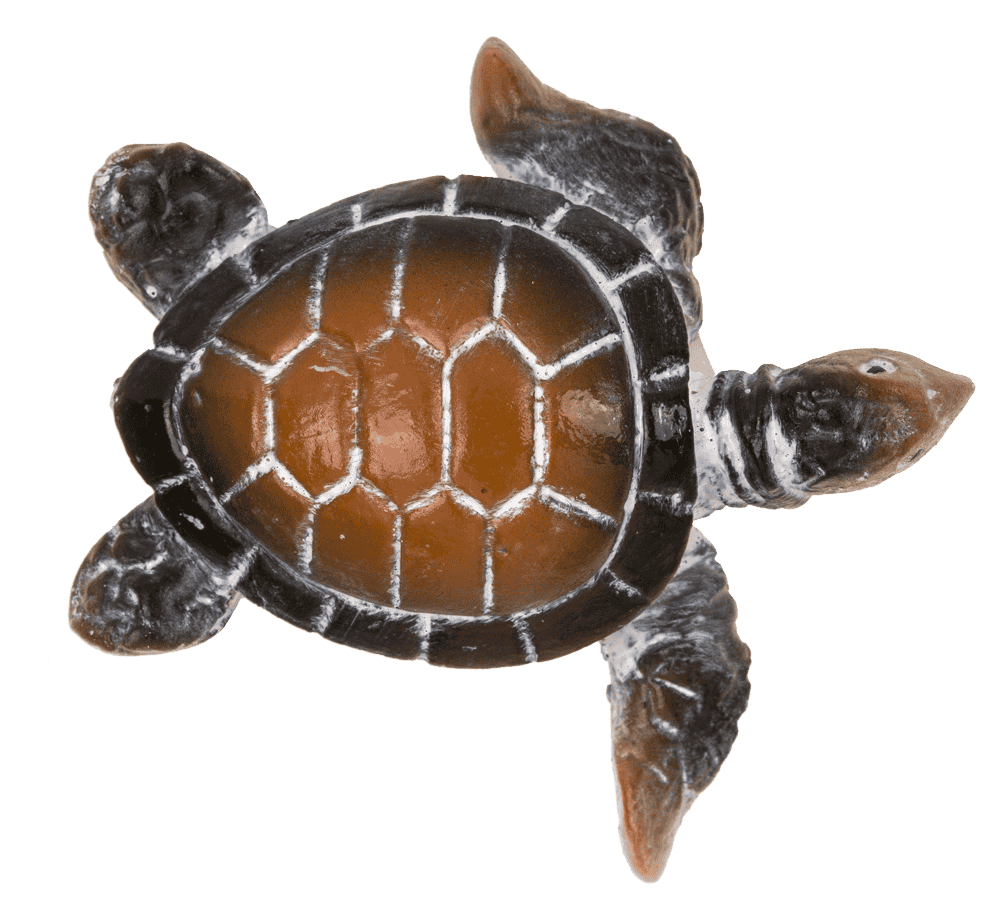 Polyresin decorative figurine, turtle, 5 x 2 cm,
