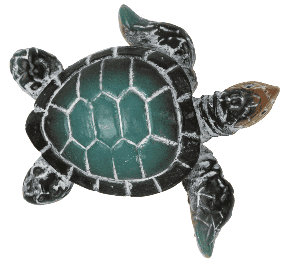 Polyresin decorative figurine, turtle, 5 x 2 cm,