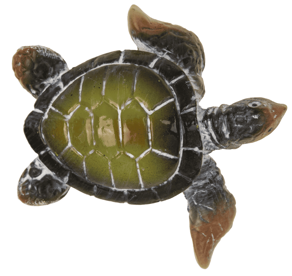 Polyresin decorative figurine, turtle, 5 x 2 cm,