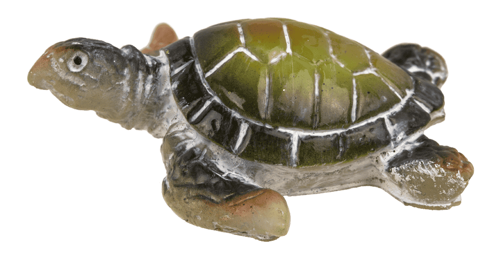 Polyresin decorative figurine, turtle, 5 x 2 cm,