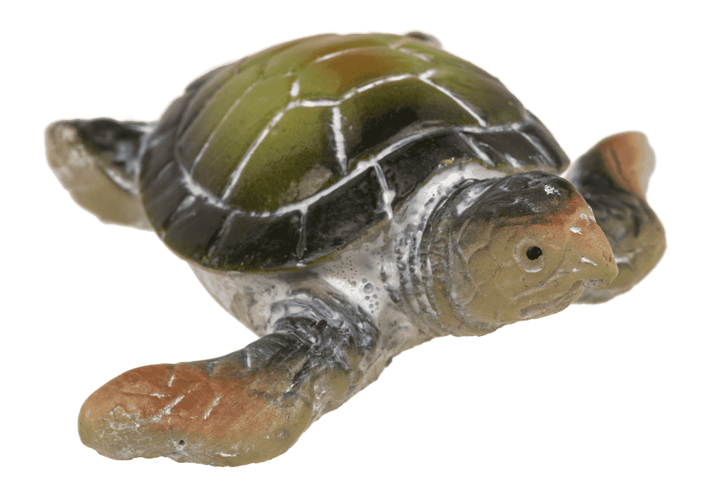 Polyresin decorative figurine, turtle, 5 x 2 cm,