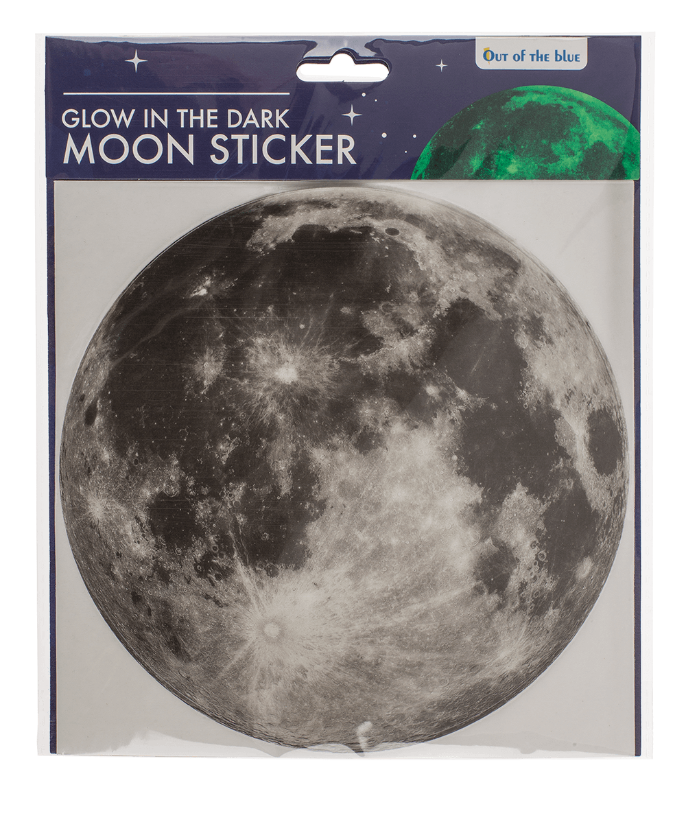 Glowing Moon Sticker, Glow in the Dark,
