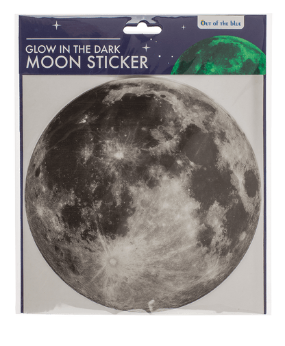 Glowing Moon Sticker, Glow in the Dark,