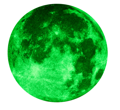 Glowing Moon Sticker, Glow in the Dark,