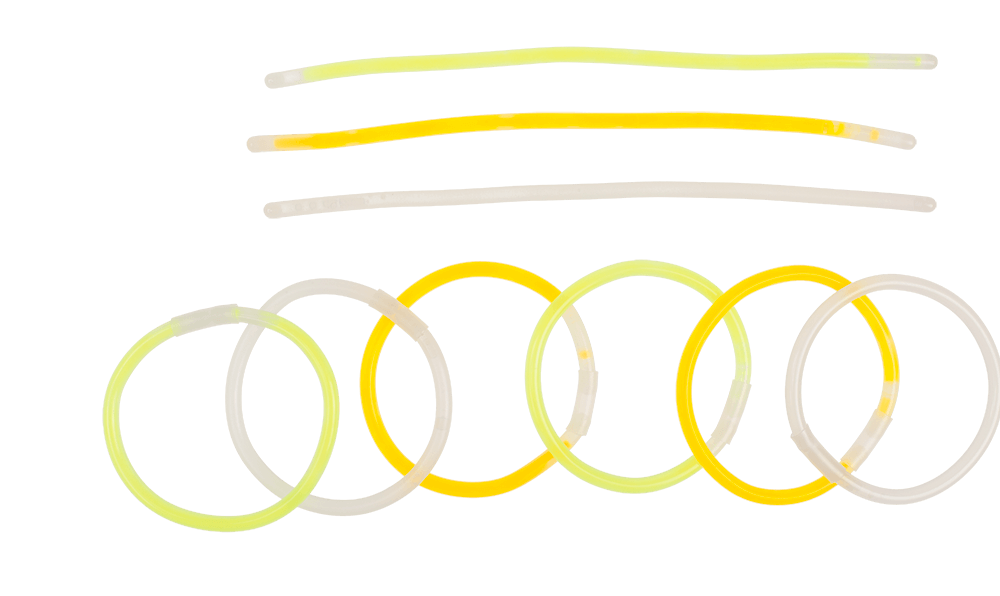 Glow bracelet, Glow, ca. 20 cm, 3 colours ass.,