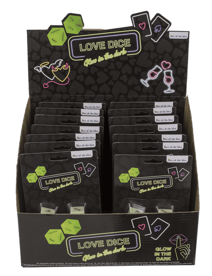 Love dice English version, glow in the dark,