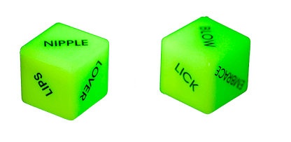 Love dice English version, glow in the dark,