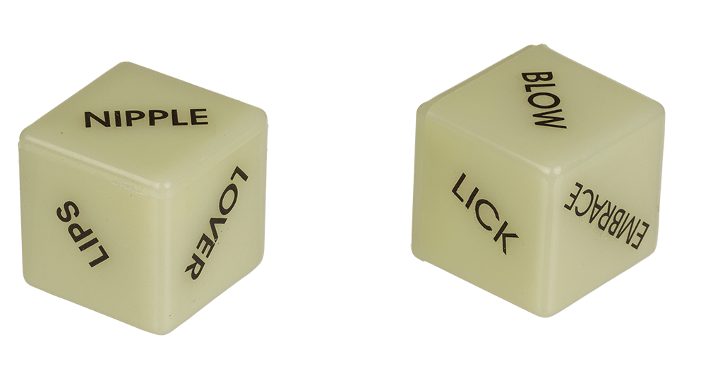 Love dice English version, glow in the dark,