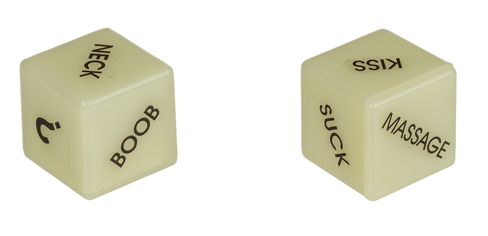 Love dice English version, glow in the dark,
