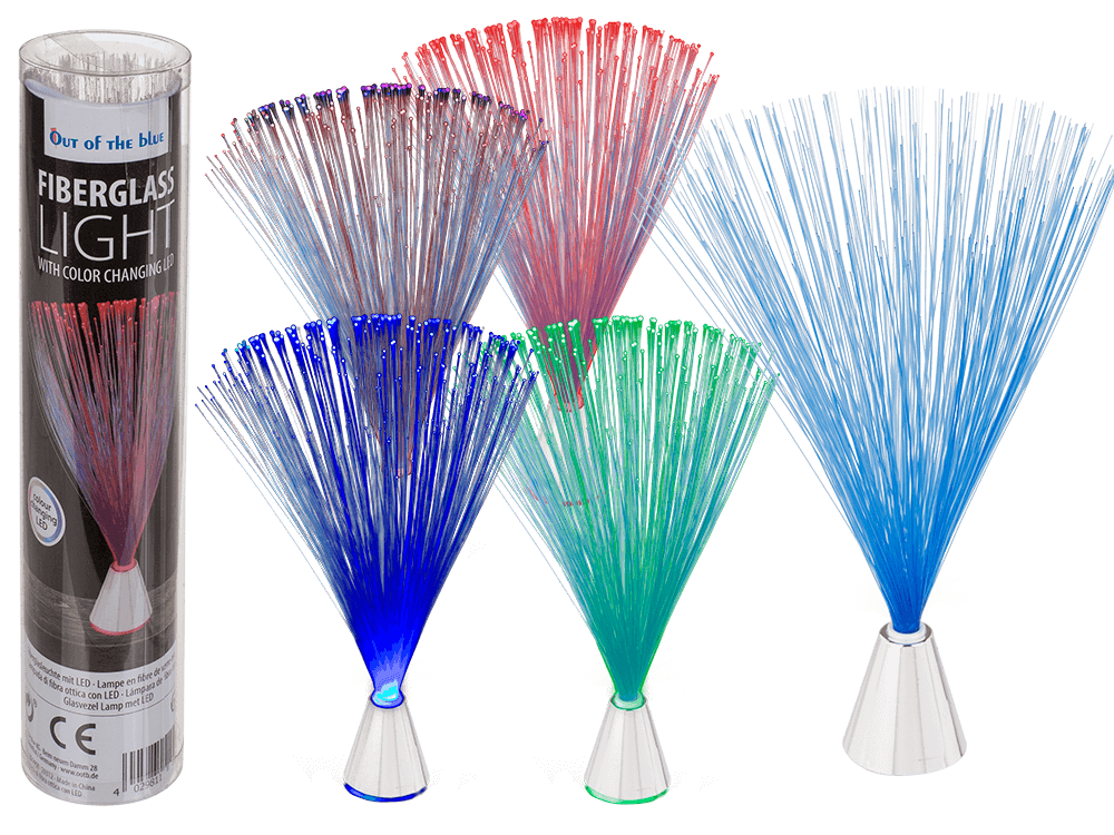 Fibreglass light with LED (incl. batteries),