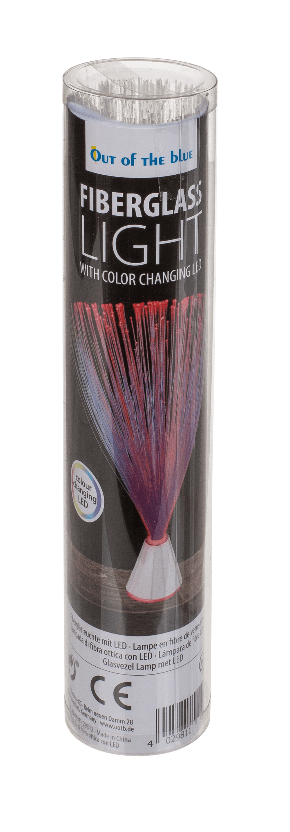 Fibreglass light with LED (incl. batteries),