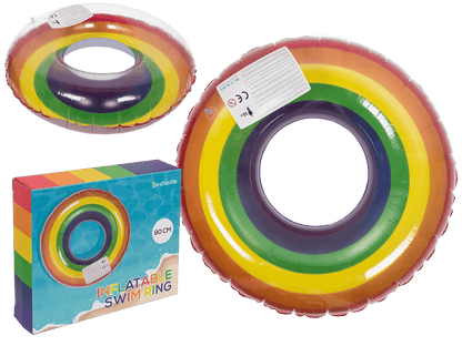Inflatable swim ring, Rainbow,