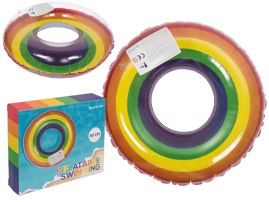 Inflatable swim ring, Rainbow,