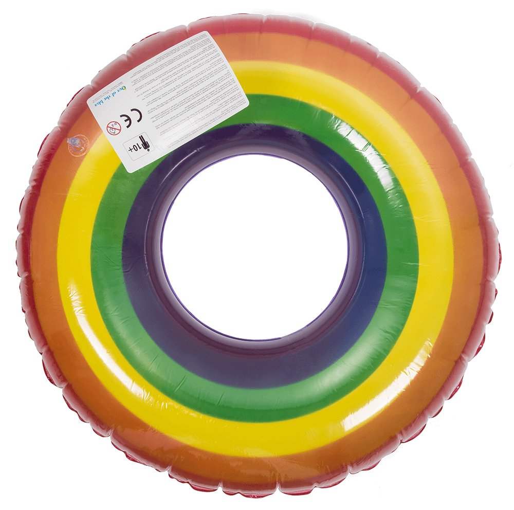 Inflatable swim ring, Rainbow,
