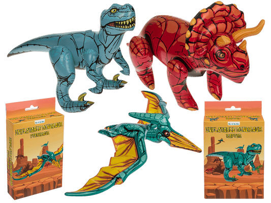 Inflatable dinosaurs, ca. 60 cm,