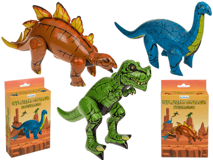 Inflatable dinosaurs, ca. 60 cm,