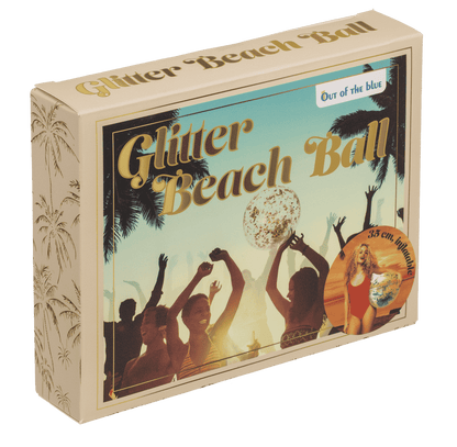 Inflatable glitter beach ball, 35 cm,