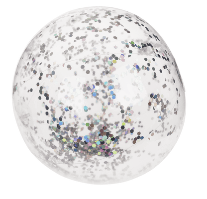 Inflatable glitter beach ball, 35 cm,