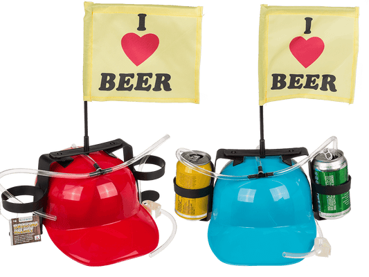 Drinking helmet, I love Beer with flag,