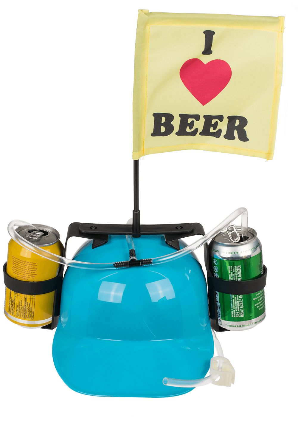 Drinking helmet, I love Beer with flag,
