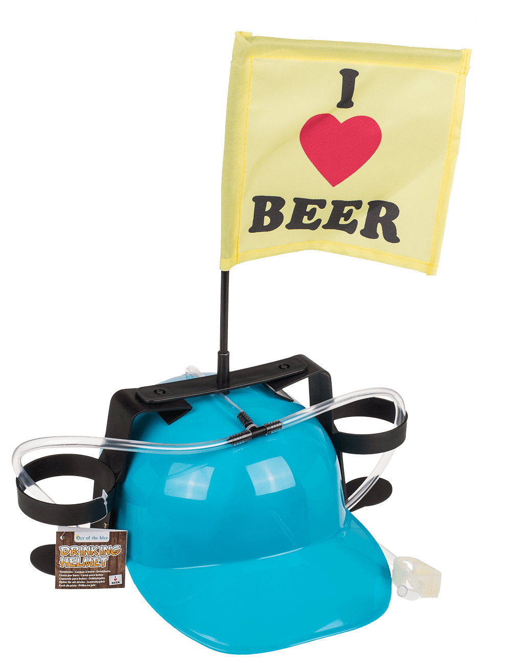 Drinking helmet, I love Beer with flag,