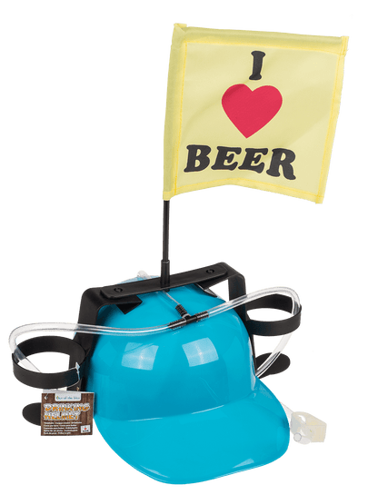 Drinking helmet, I love Beer with flag,