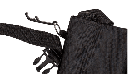 Black beer belt with metal bottle opener,