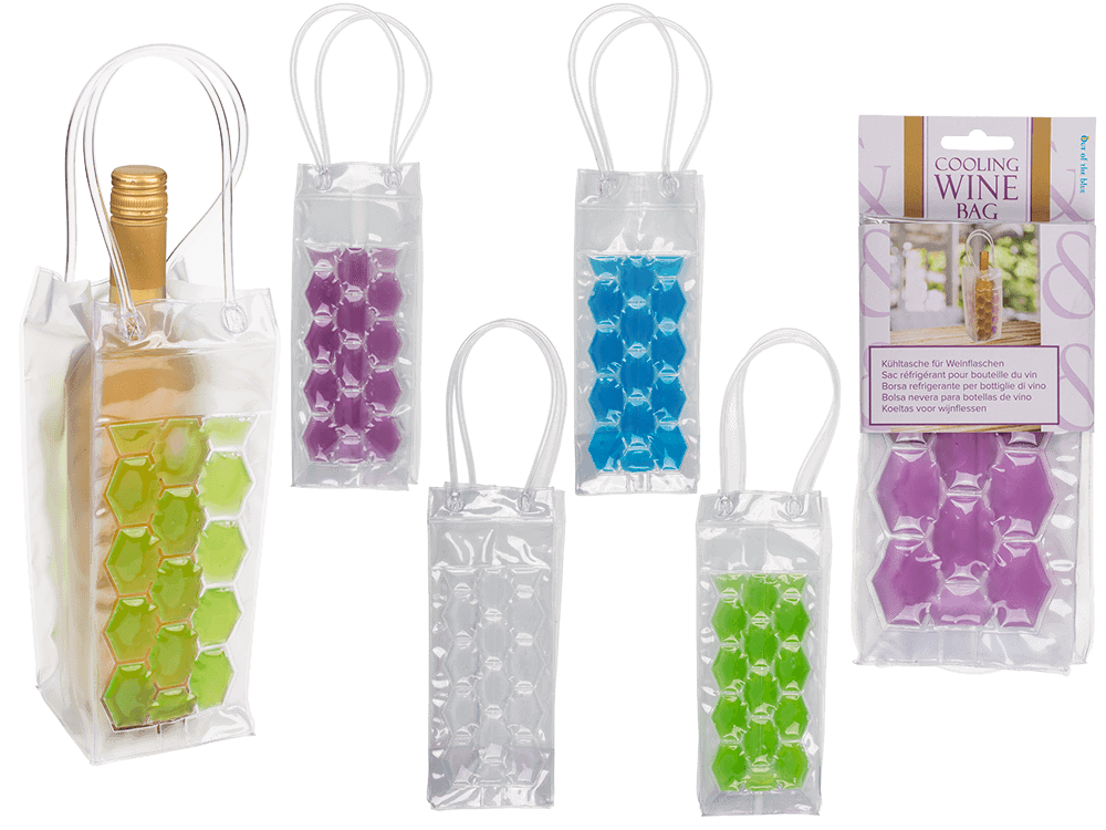 Cooling bag for wine bottles, ca. 25,5 x 9,5 cm,