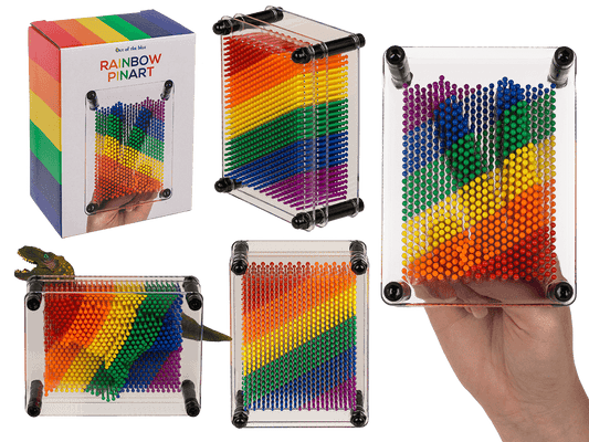 Pin Art, Rainbow, Pride, ca. 12 x 9 cm,