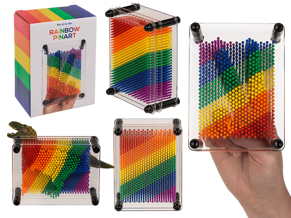 Pin Art, Rainbow, Pride, ca. 12 x 9 cm,