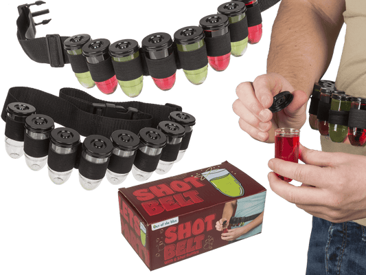 Shot Belt, with 8 shot bottles,