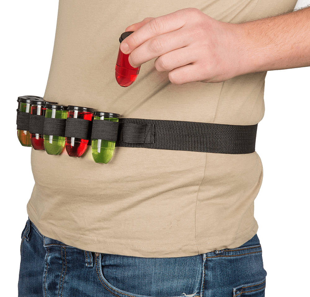 Shot Belt, with 8 shot bottles,